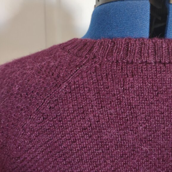 Peruvian Connection Purple Alpaca High-Collar Sweater Handmade Peru - Picture 5 of 10